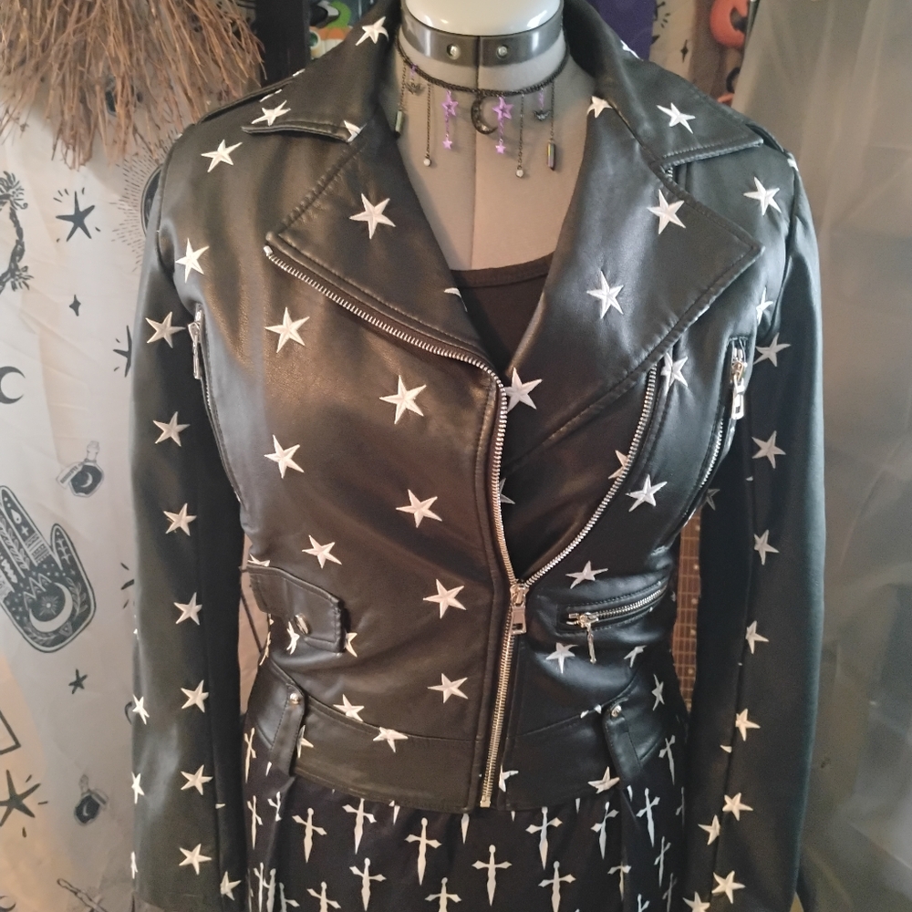 Noize Black Star-Patterned Jacket - image 1